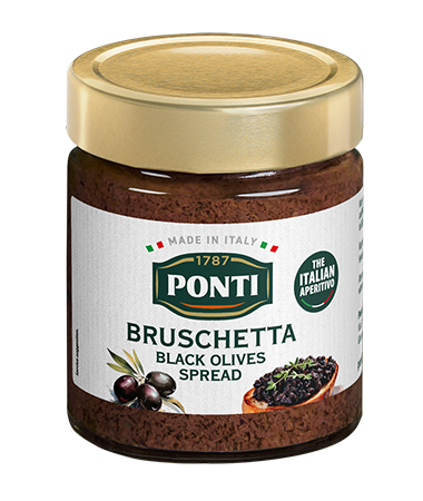 Bruschetta black olives spread - Ponti