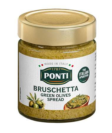 Bruschetta green olives spread - Ponti